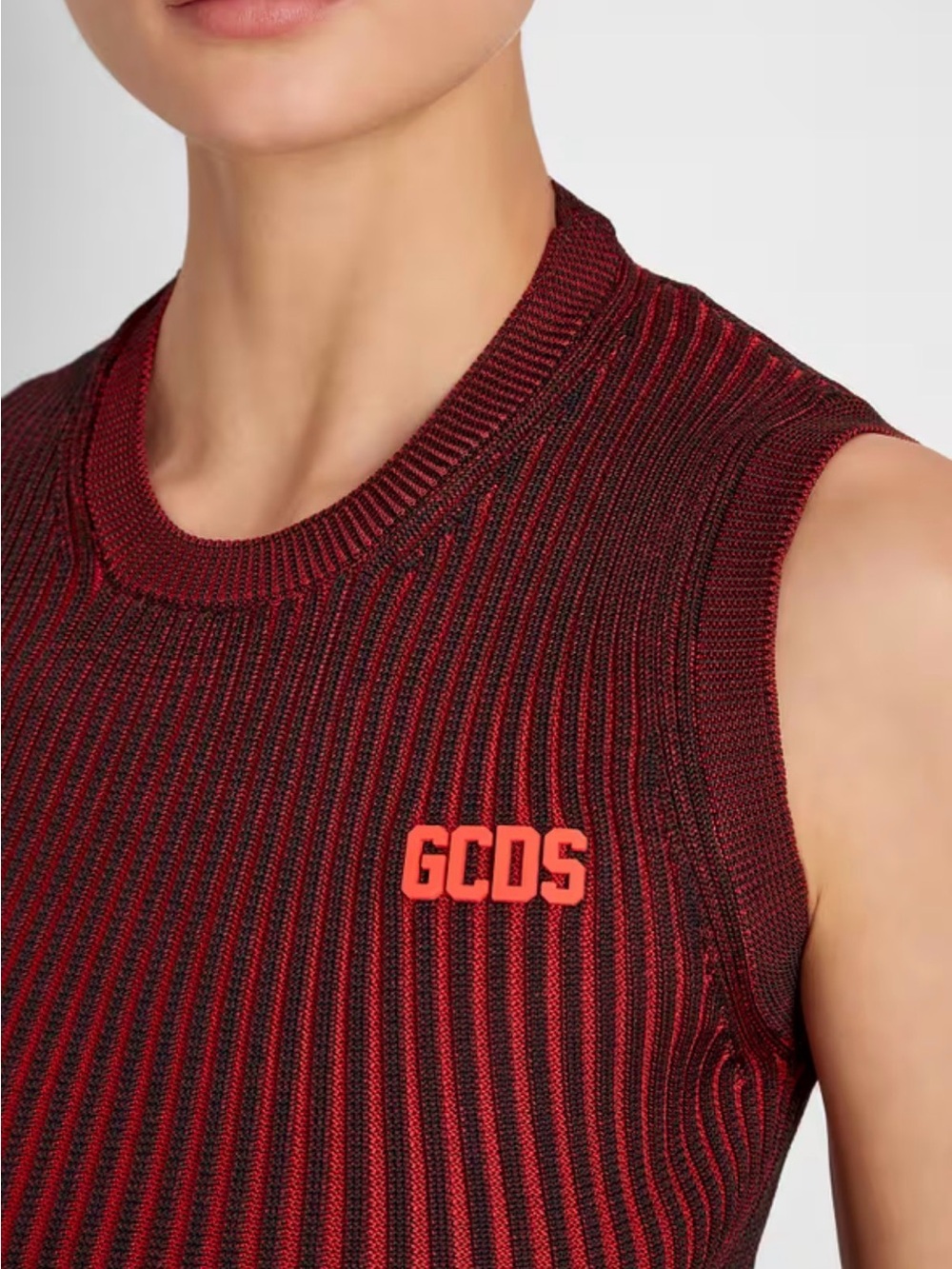 (New) GCDS Ribbed Crop Tank - Picture 3 of 11